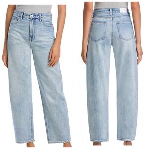 Pistola Wes High-Rise Barrel Jeans Glitz 28" Rhinestone Embellished Light Wash